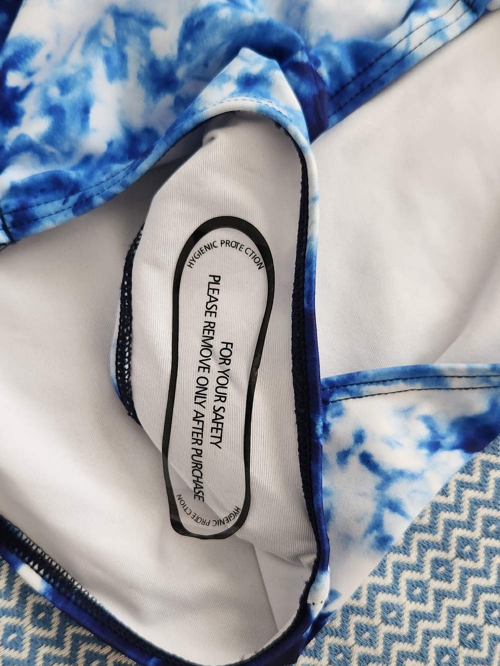 Blue Tie-Dye Bandeau Bikini Set - Women's Swim - Picture 10 of 12